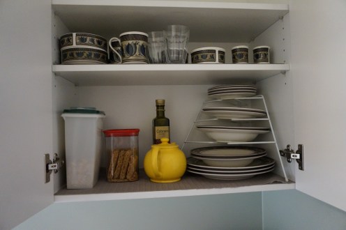 Supplies in guest kitchenette